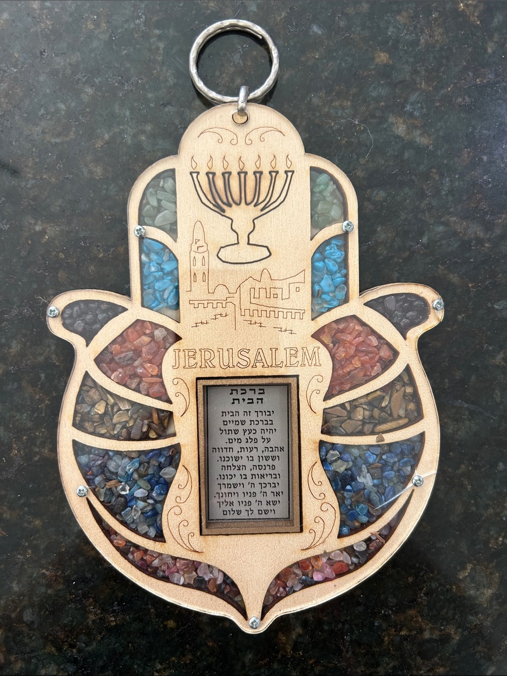 Hamsa shaped Home blessing wall hanging